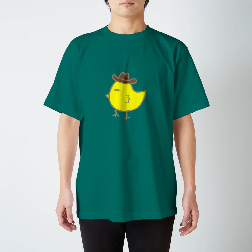 のんつ屋のポージングひよこ スタンダードTシャツ