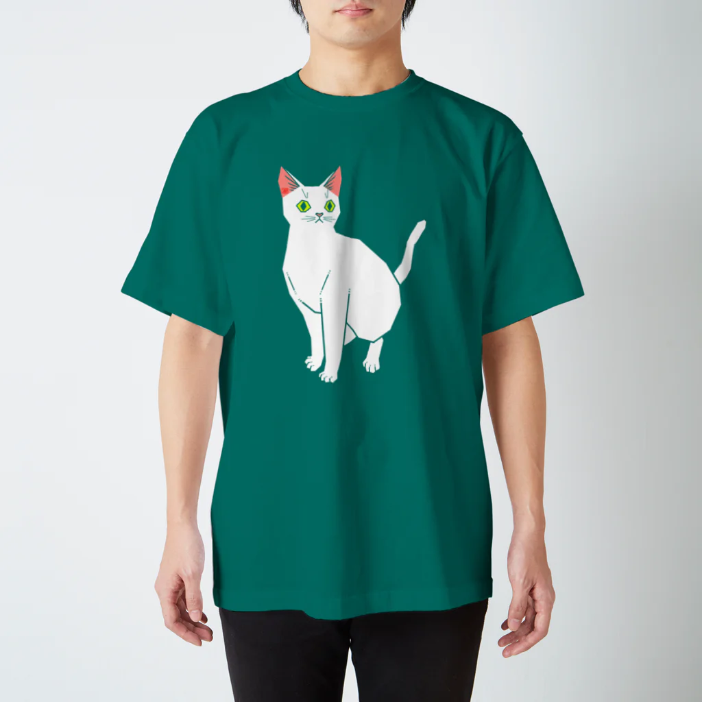 ねこの巣の白猫 スタンダードTシャツ