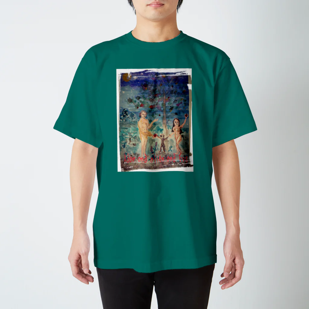水彩屋のアダムとイブのマブダチ Regular Fit T-Shirt