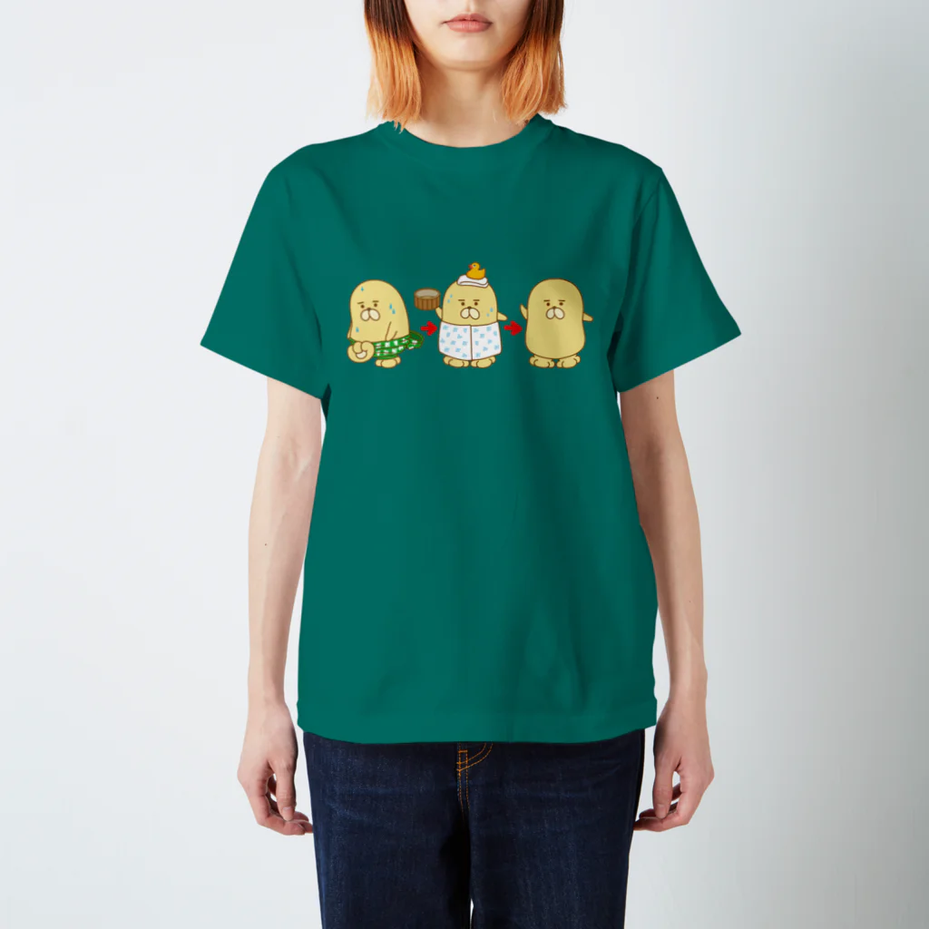 エツコロジーのおふろでスッキリおじゃもんくん スタンダードTシャツ