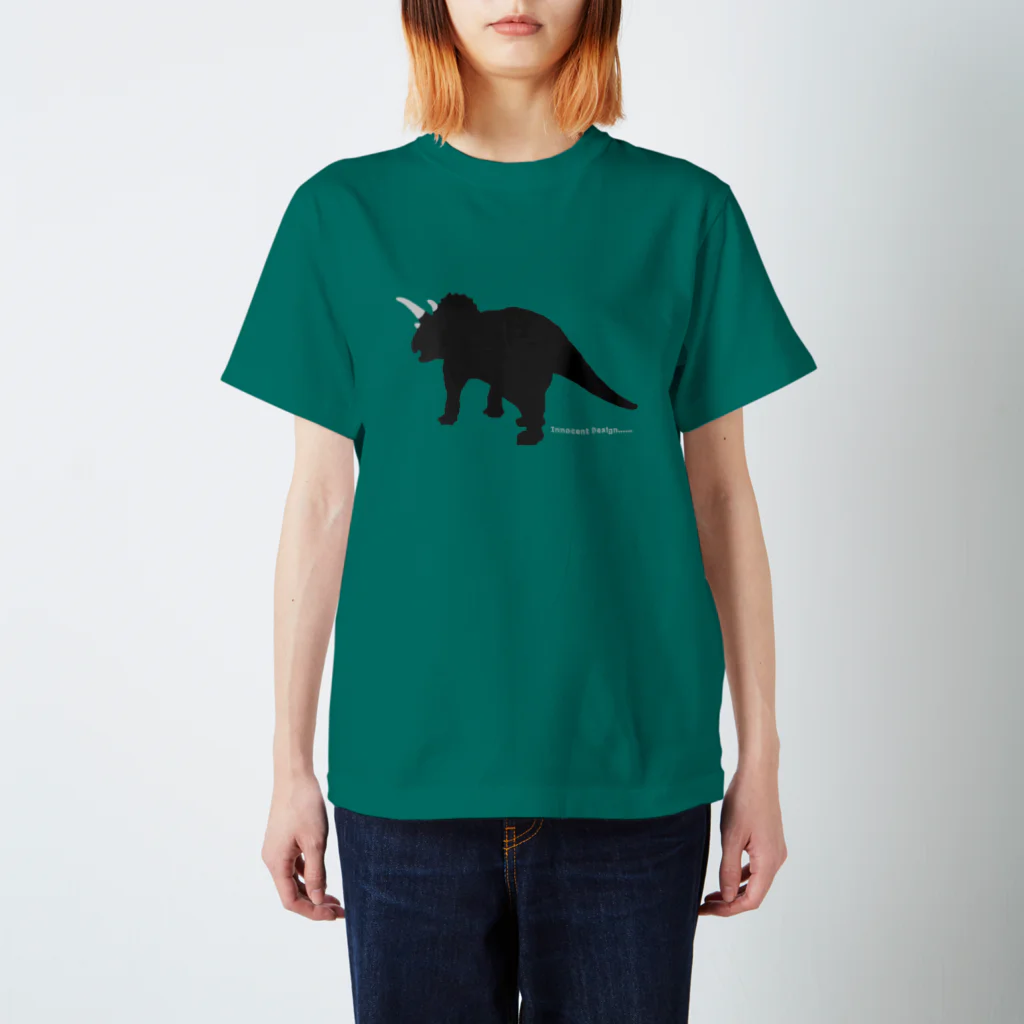 Innocent_Designのトリケラトプスのシルエット Regular Fit T-Shirt