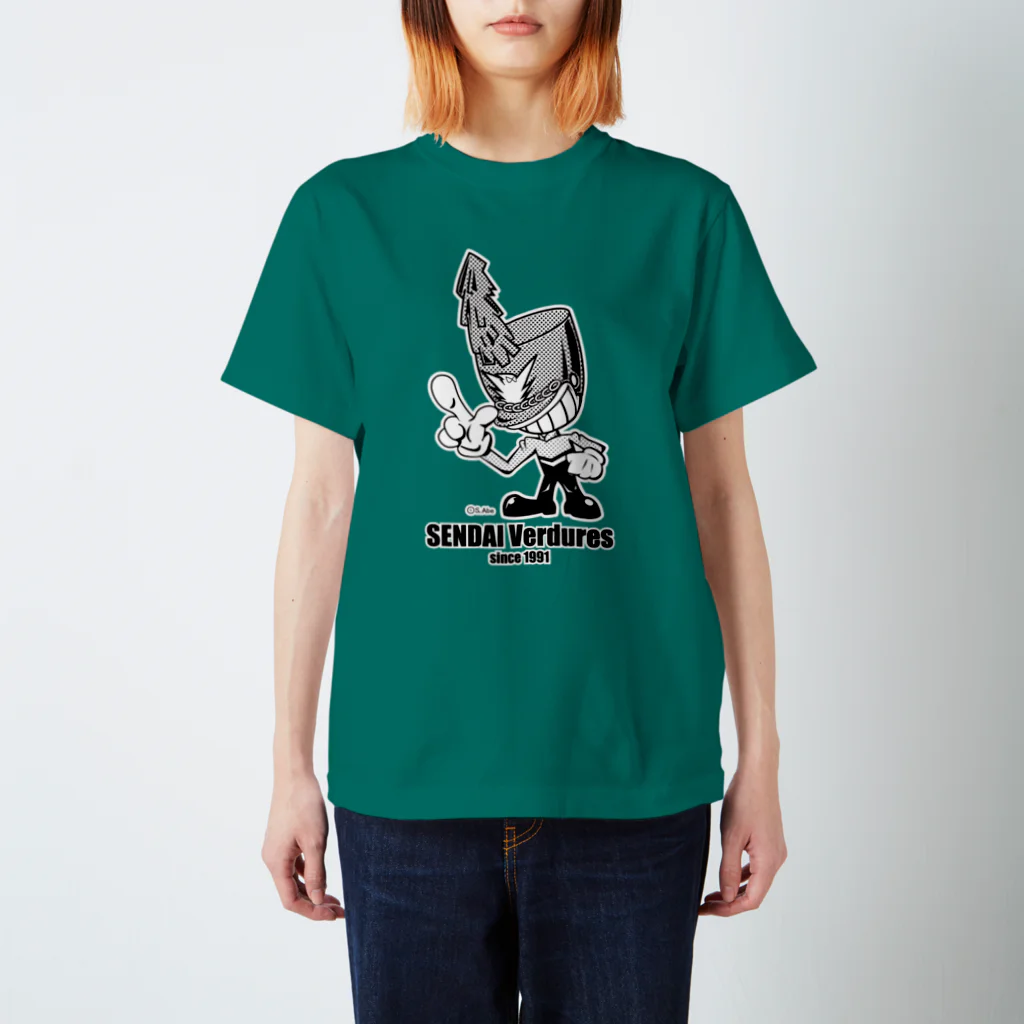 SENDAI Verduresのばでゅ君（モノクロ） Regular Fit T-Shirt