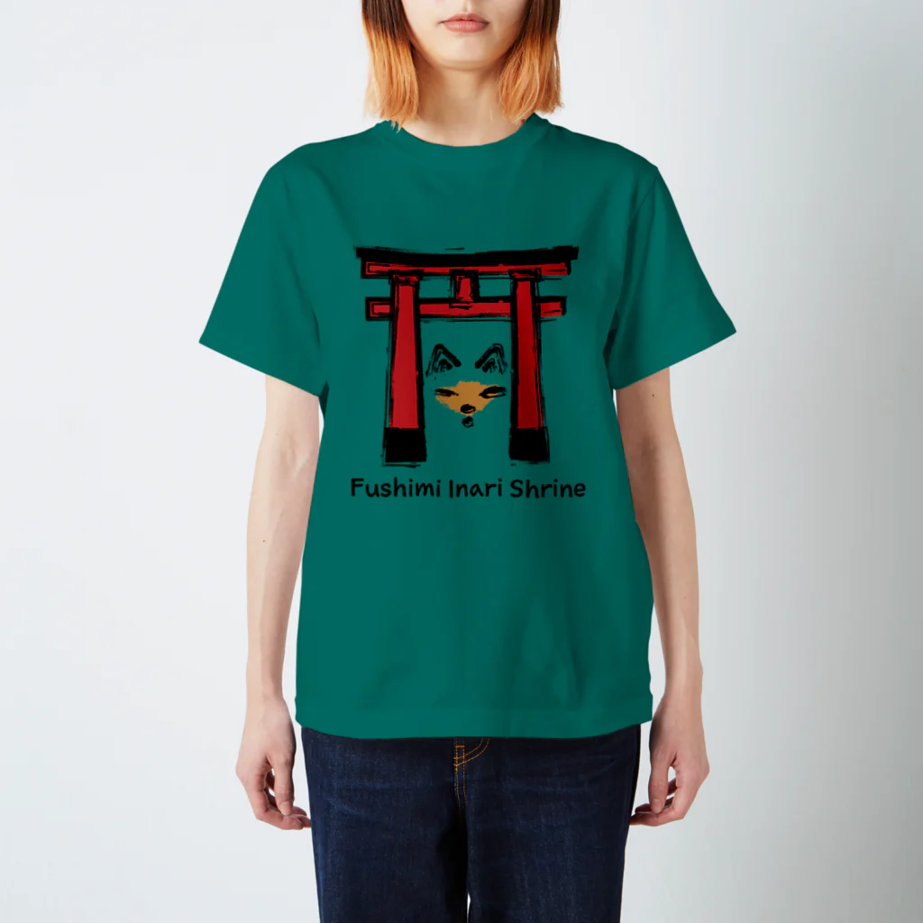 プリーズ・プリント・Tシャツの【T-shirts designed with things related to Japan for Japanophile 】Fushimi Inari Shrine T-SHIRT 티셔츠