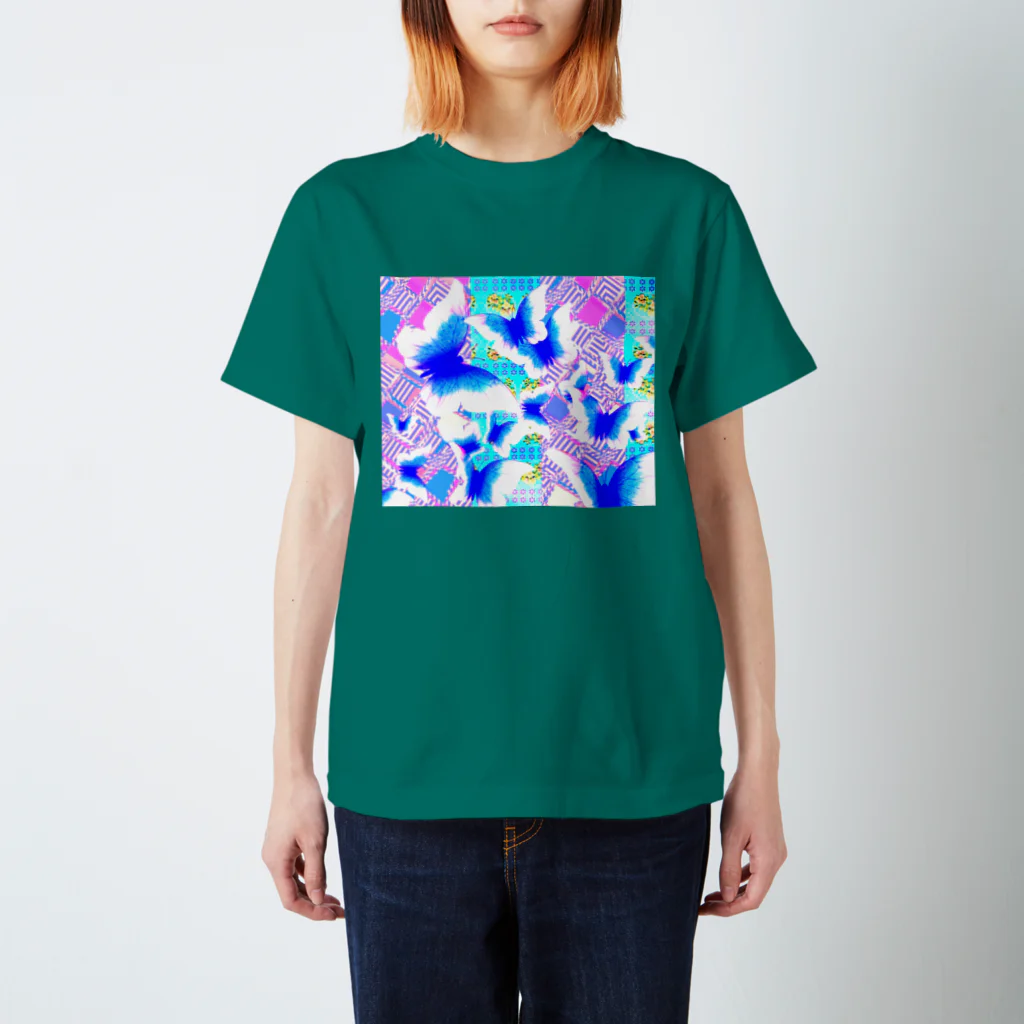 ✨🌈✨ユラクラカン🇯🇵 ✨🌈✨の🦋🌈🦋新世界バタフライエフェクト🦋🌈🦋 スタンダードTシャツ