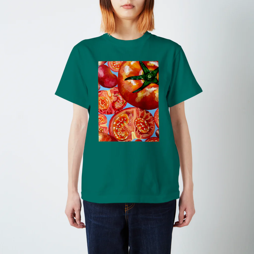 🦠きゃびあ🦠のトマトいっぱい スタンダードTシャツ