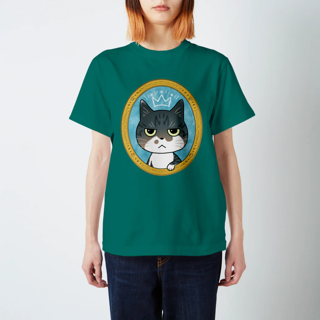 サバ白雑種猫のなめこちゃん屋のなめこちゃん（肖像画） スタンダードTシャツ