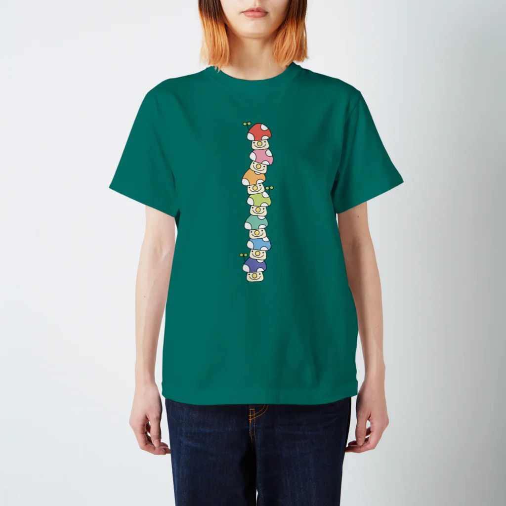 165's!!の積み上げ7色きのこ Regular Fit T-Shirt