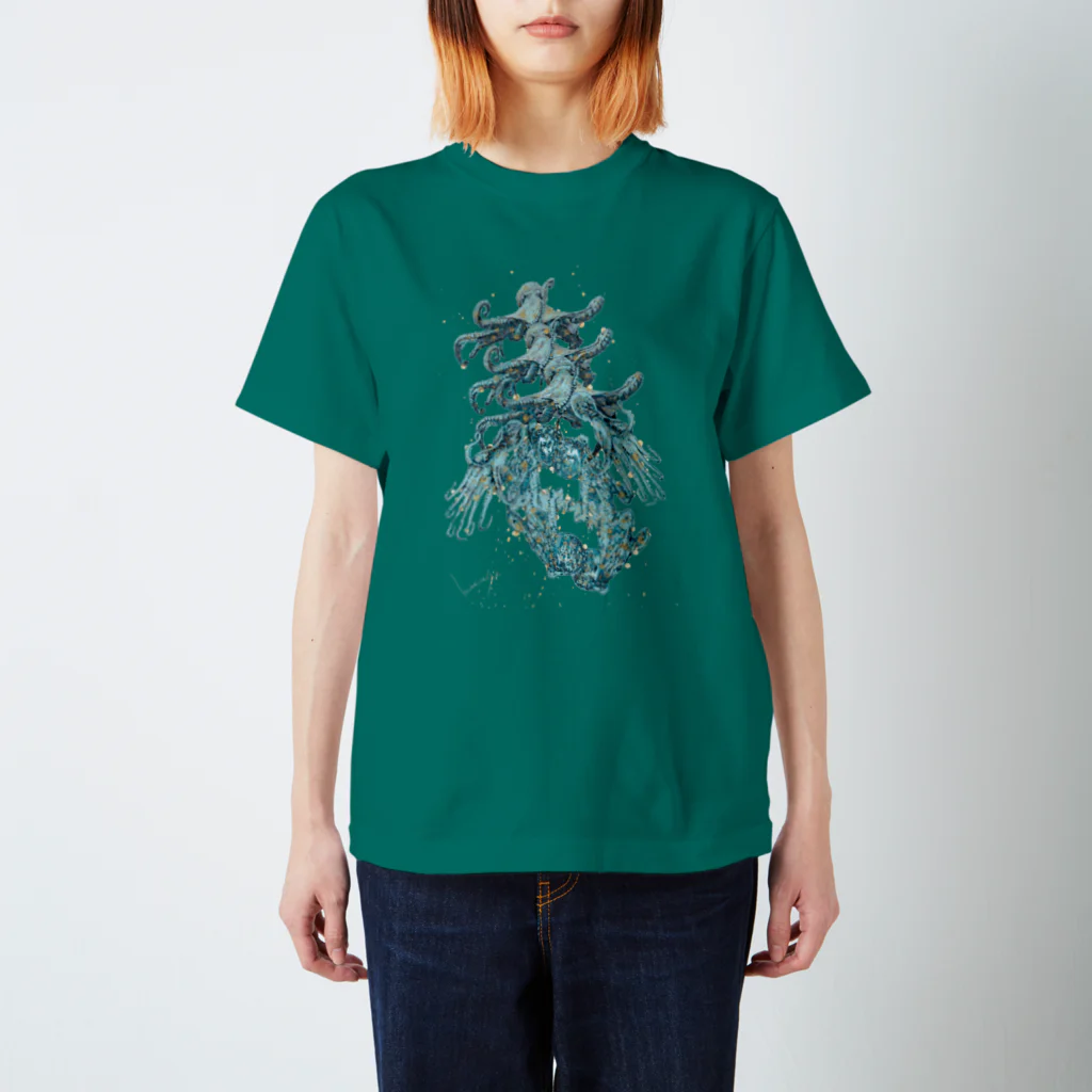 ムラマス カツユキの『turquoise BLUE SPRING.』  Regular Fit T-Shirt