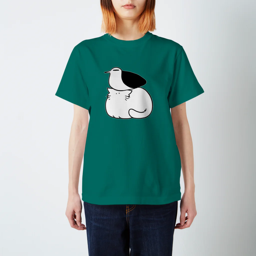 猫鍋のカモメと猫 スタンダードTシャツ