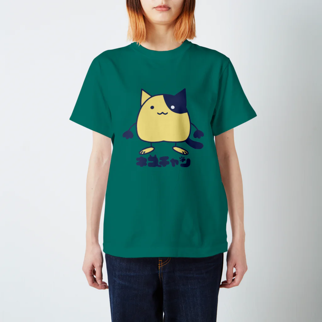 めんだこ屋さんの色つきネコチャン スタンダードTシャツ