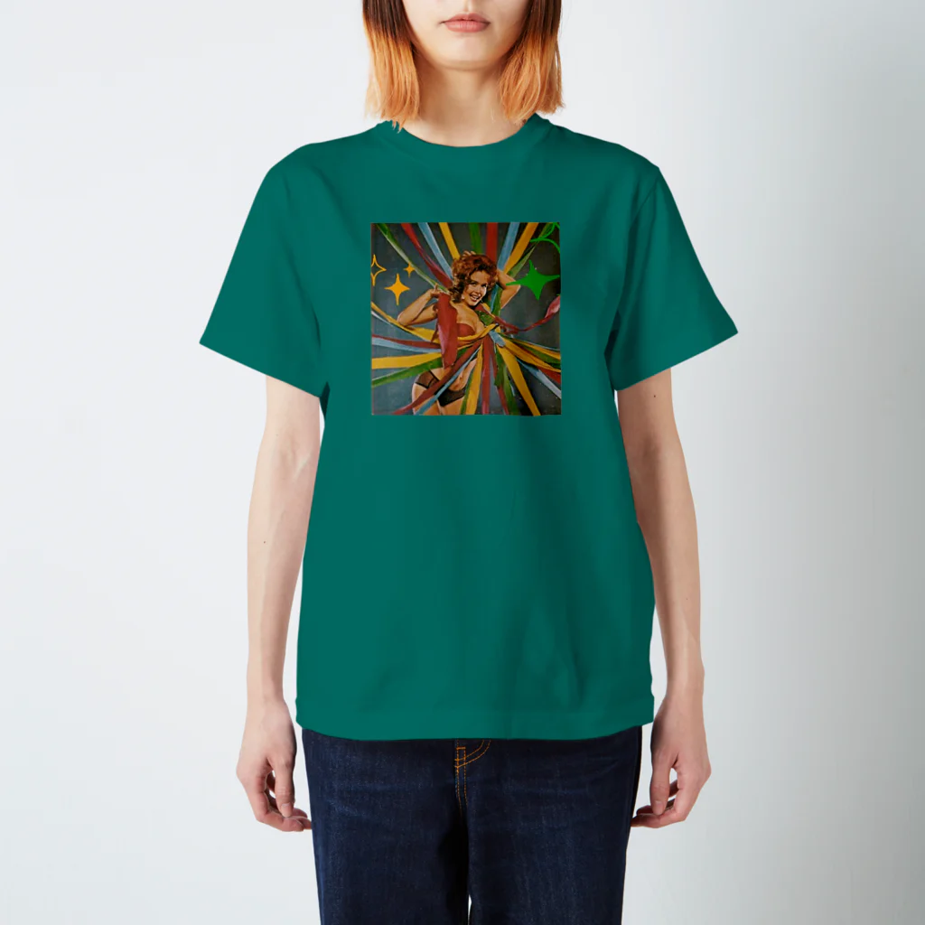 deepflowのパーティーガール Tシャツ グリーン スタンダードTシャツ