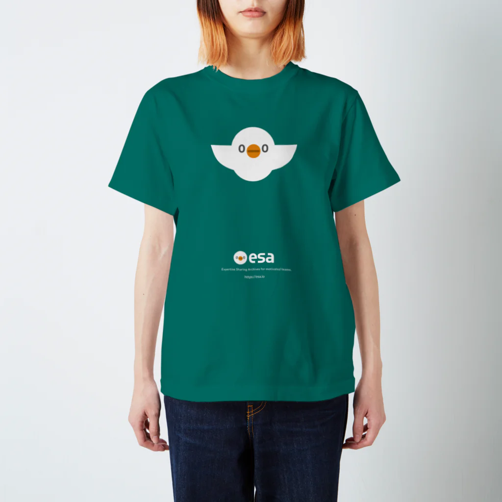 (\( ⁰⊖⁰)/) esaのesa (\( ⁰⊖⁰)/)  Regular Fit T-Shirt