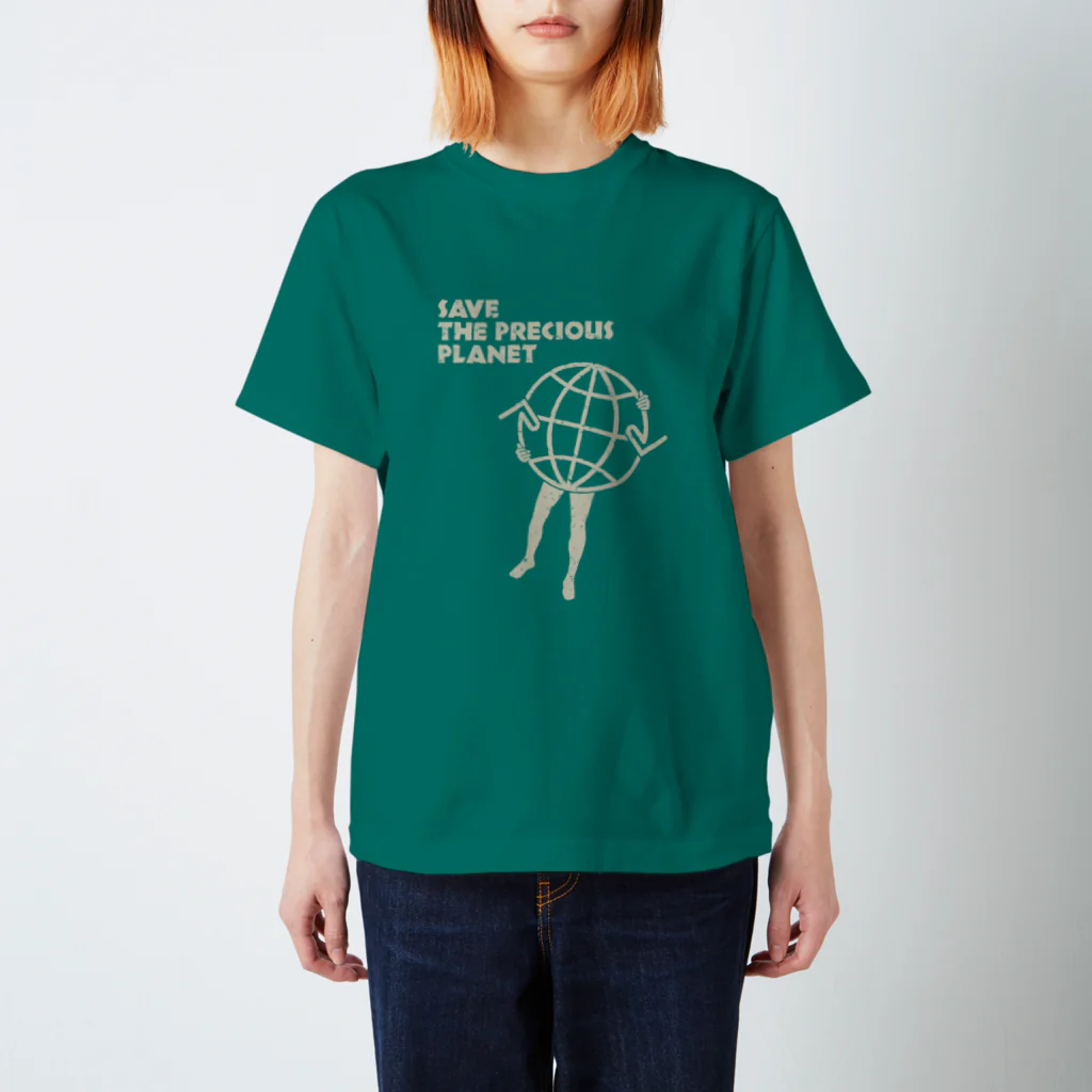 ニャンモナイト商會のSave the precious planet スタンダードTシャツ