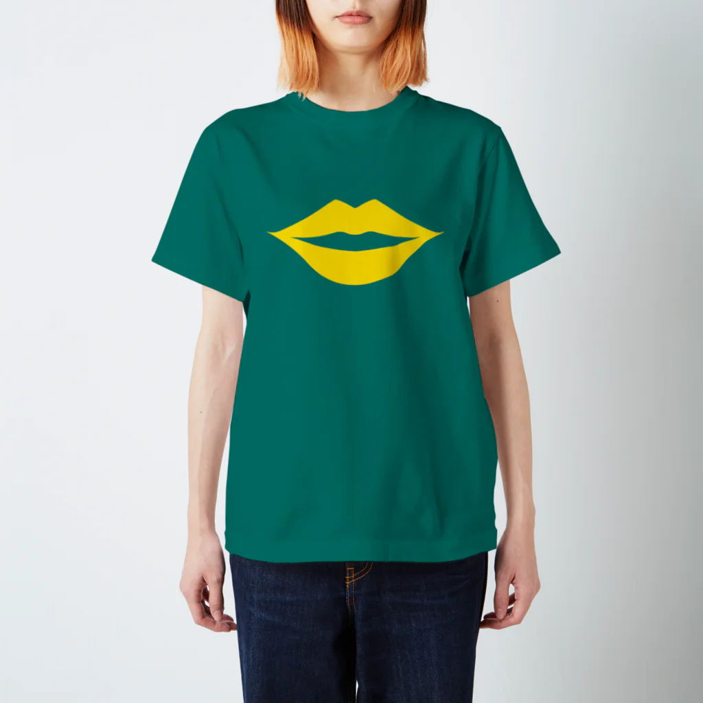 多摩市民のセクシーな唇(イエロー) Regular Fit T-Shirt