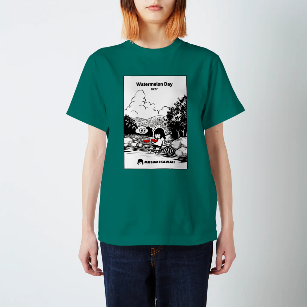 MUSUMEKAWAIIの0728「スイカの日 」 Regular Fit T-Shirt