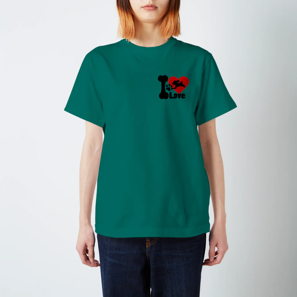 MEIKO701のI loveプードルTシャツ スタンダードTシャツ