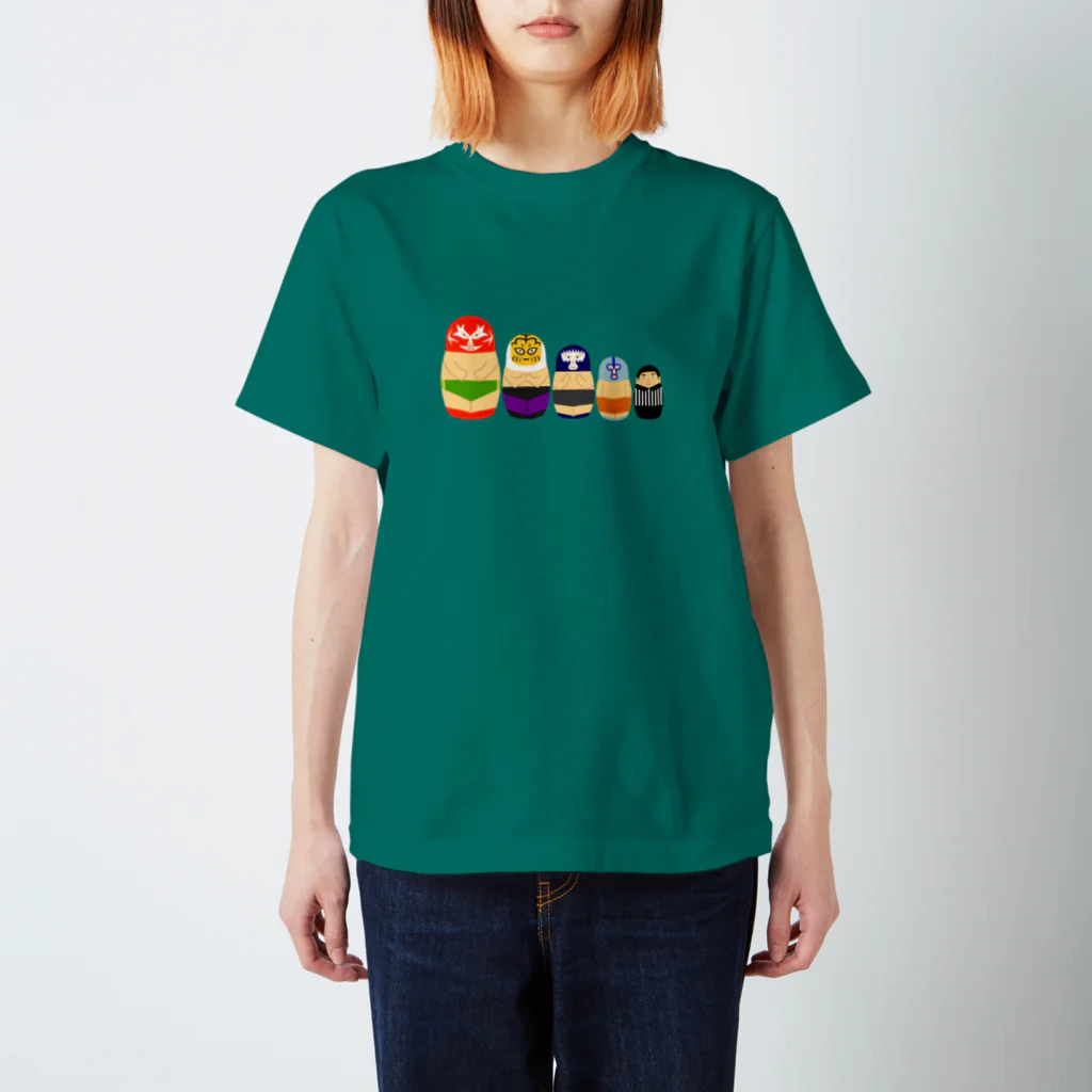 Mrs.Bean/ミセスビーンのマトリョーシカ/覆面レスラー&レフェリー Regular Fit T-Shirt