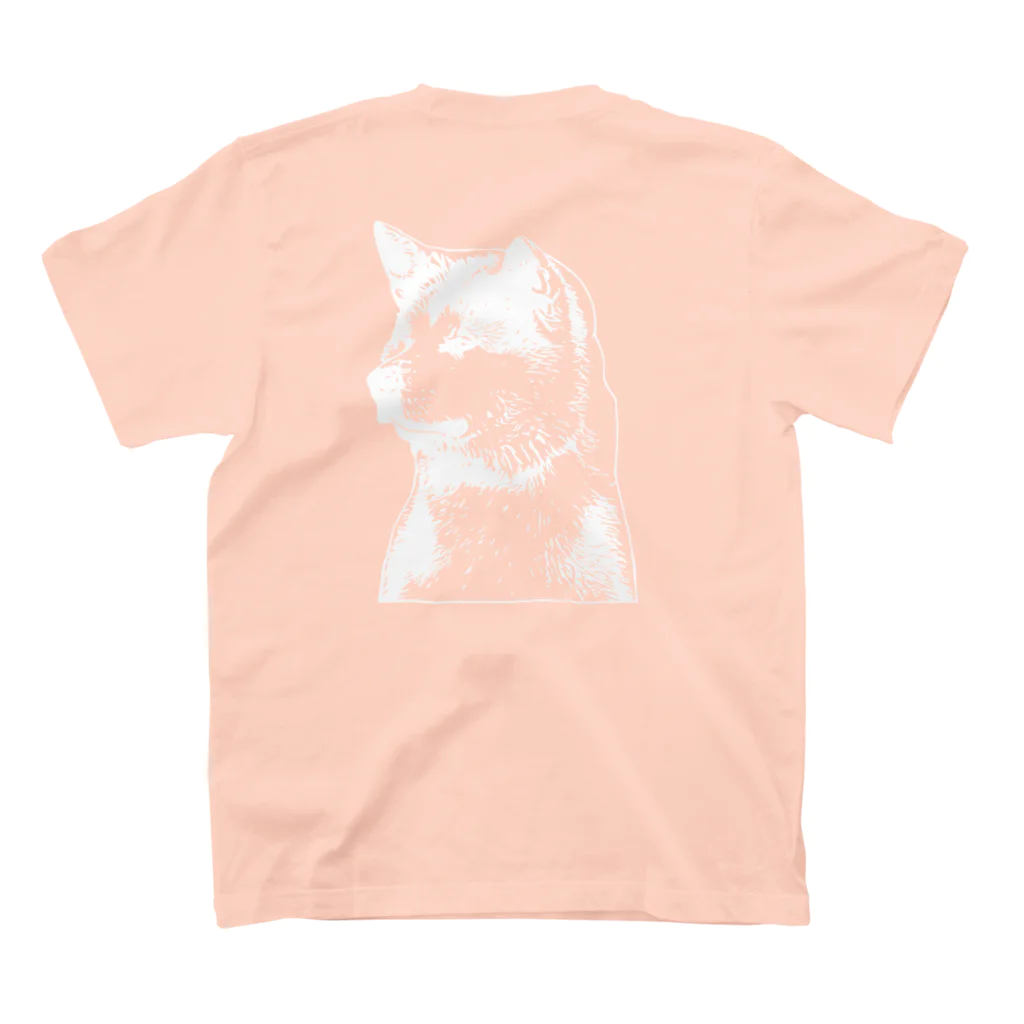 海賊猫 cocoの『EVERY AKITA IS JUST "PAW"FECT』➂(ホワイト 白) 名入れOK *For All Dog Lovers ～ Akita Inu 秋田犬～ Regular Fit T-Shirtの裏面