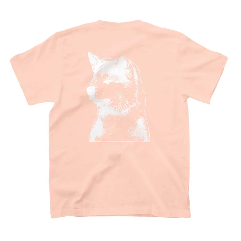 海賊猫 cocoの『EVERY AKITA IS JUST "PAW"FECT』➂(ホワイト 白) 名入れOK *For All Dog Lovers ～ Akita Inu 秋田犬～ スタンダードTシャツの裏面