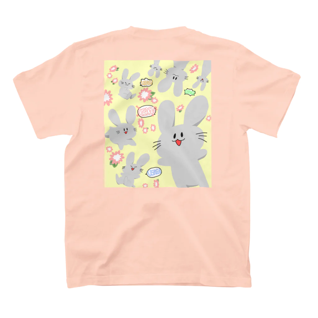 焼林檎の灰色うさぎちゃん スタンダードTシャツの裏面