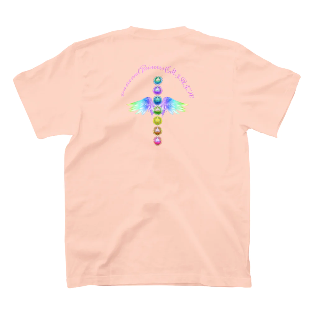 💖宇宙整体♪🌈♪こころからだチャンネル♪💖のuniversal Princess Regular Fit T-Shirtの裏面