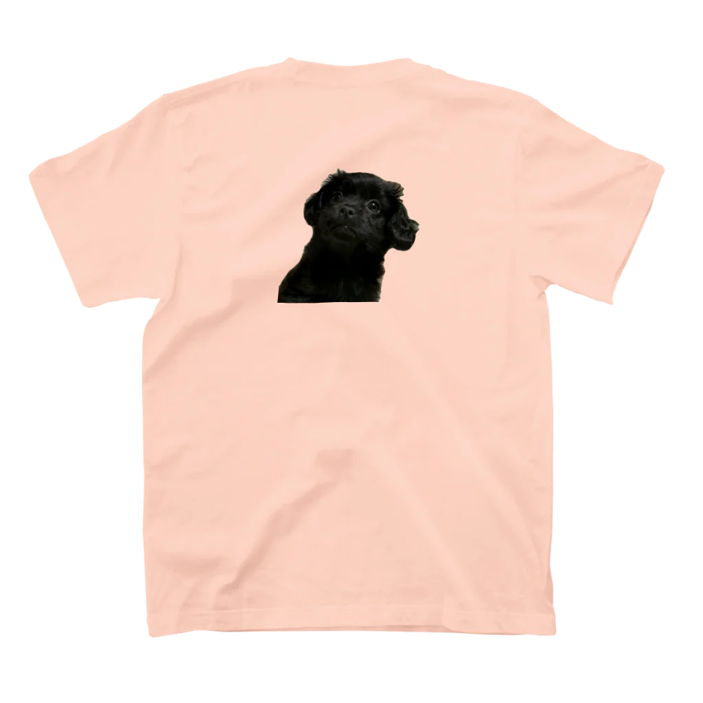 エレファント先生と虹色こどもたちのミックス犬のかわいいあずきちゃん Regular Fit T-Shirtの裏面