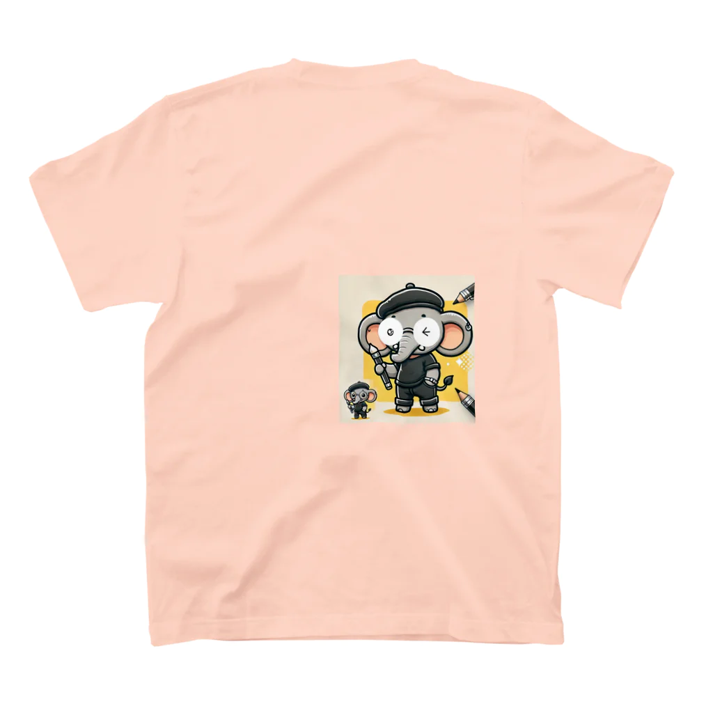 エレファント先生と虹色こどもたちのAI漫画家エレファント先生 スタンダードTシャツの裏面