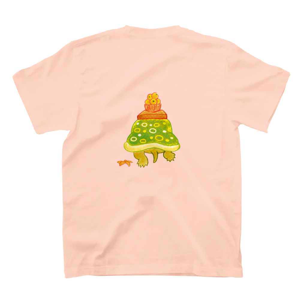 めろんぽっぷのお店だよのこたつカメのこたろー　緑 スタンダードTシャツの裏面