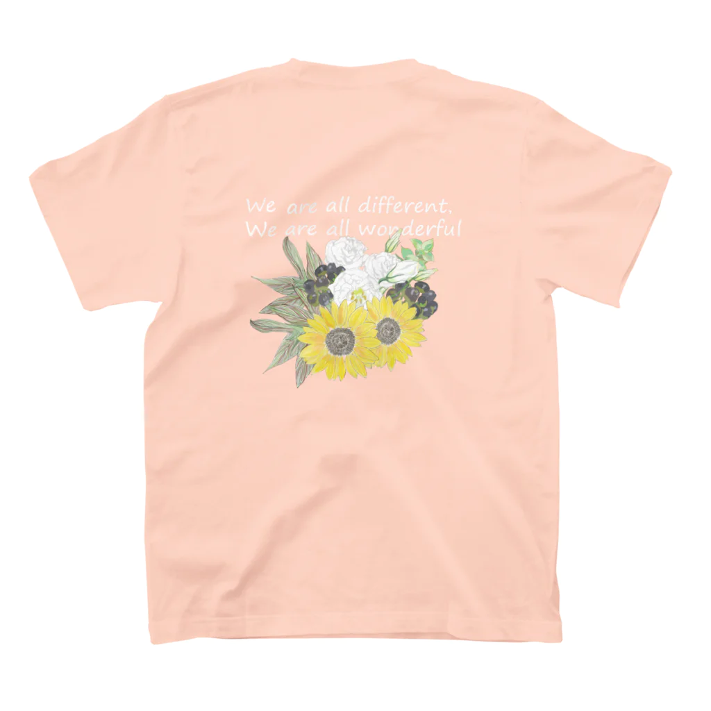 Manatsuの花を　wonderful ver. 濃い色 スタンダードTシャツの裏面