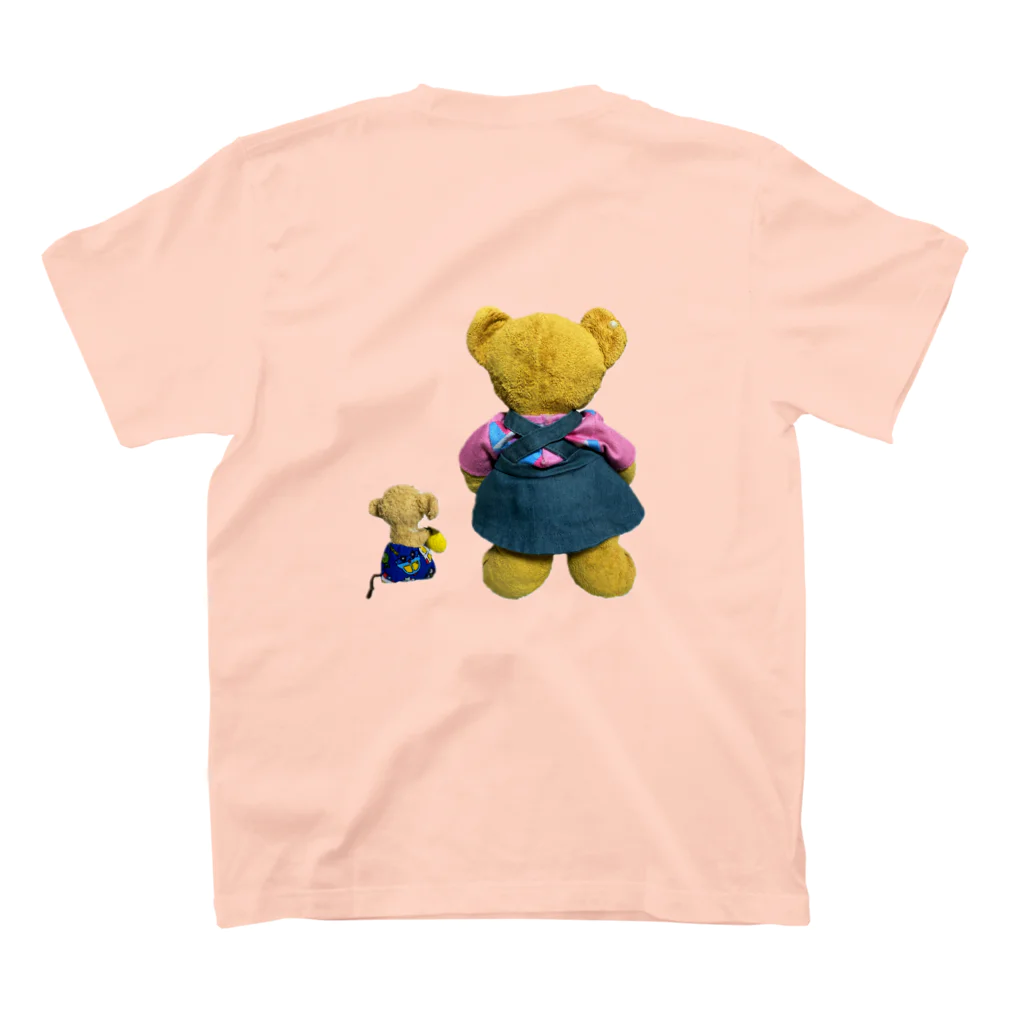 ぬいぐるみのララの🐻🐹Rara to Chutaro Regular Fit T-Shirtの裏面