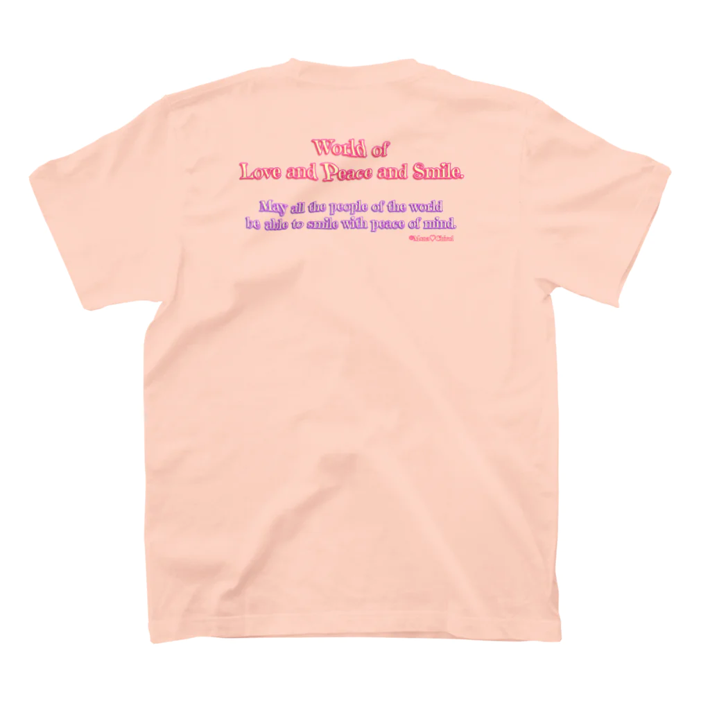 Mona♡ChirolのWorld of Love＆Peace＆SmileーPink Vol.②ー スタンダードTシャツの裏面