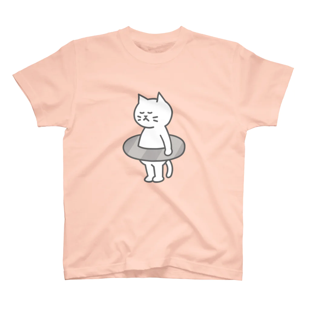 KAWAGOE GRAPHICSのプールが苦手な猫 スタンダードTシャツ