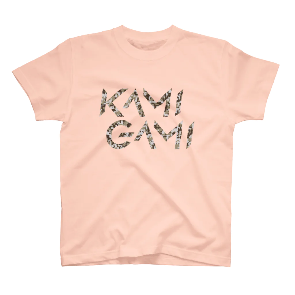 KAMI-GAMI from NTPの『KAMI-GAMI』typography カモフラ Regular Fit T-Shirt