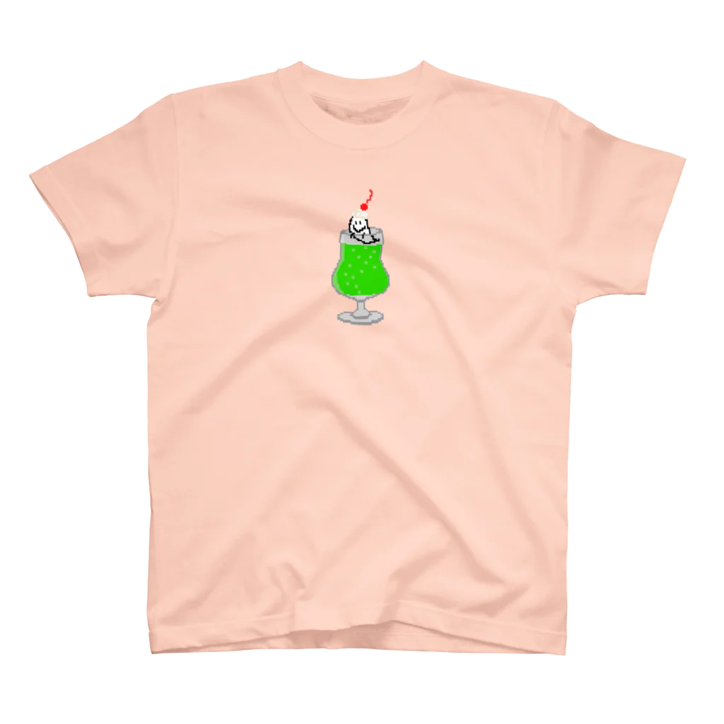 たこやき🐙のちっちゃいメロンソーダゆうれいちゃん スタンダードTシャツ