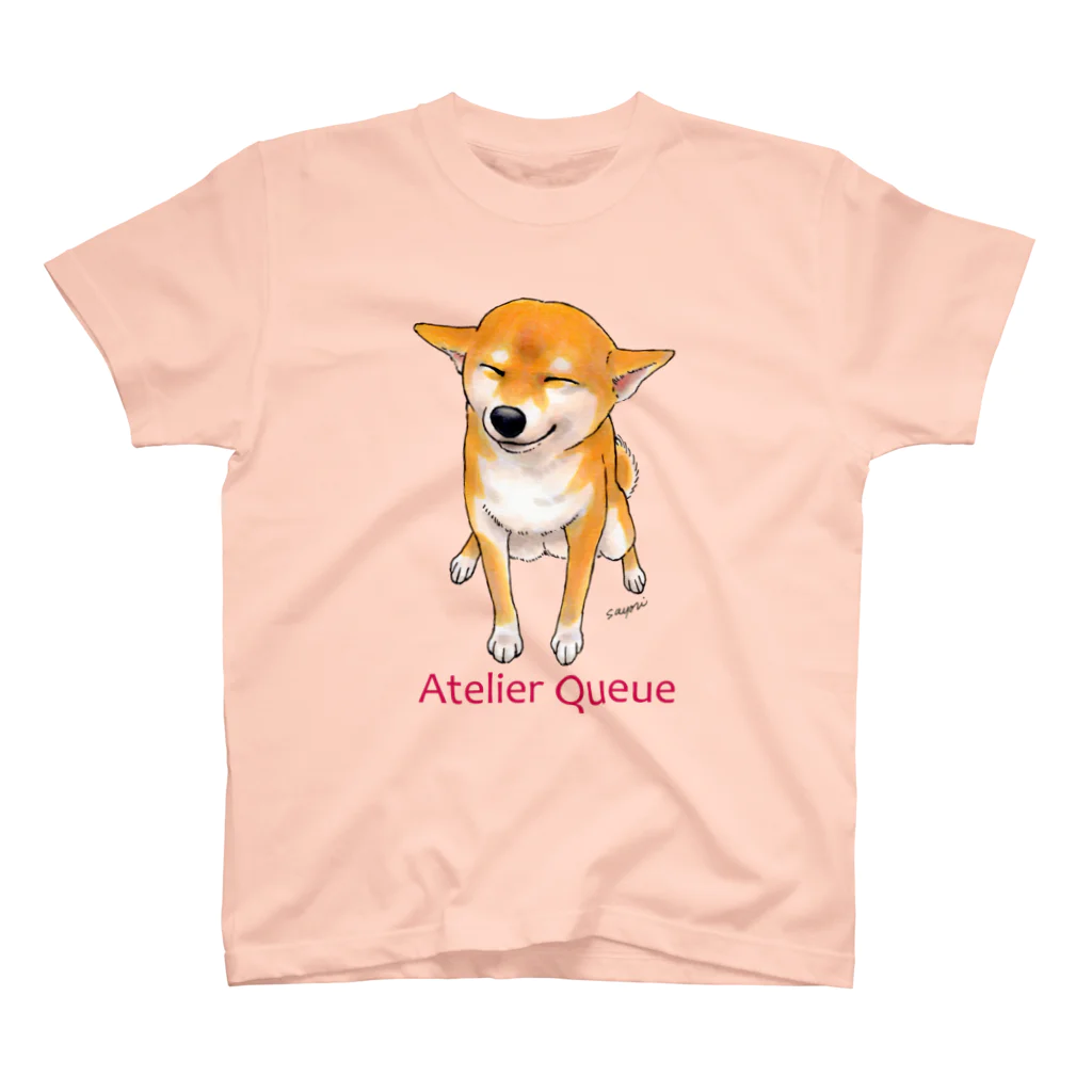 Atelier-Queueの笑う柴犬 スタンダードTシャツ