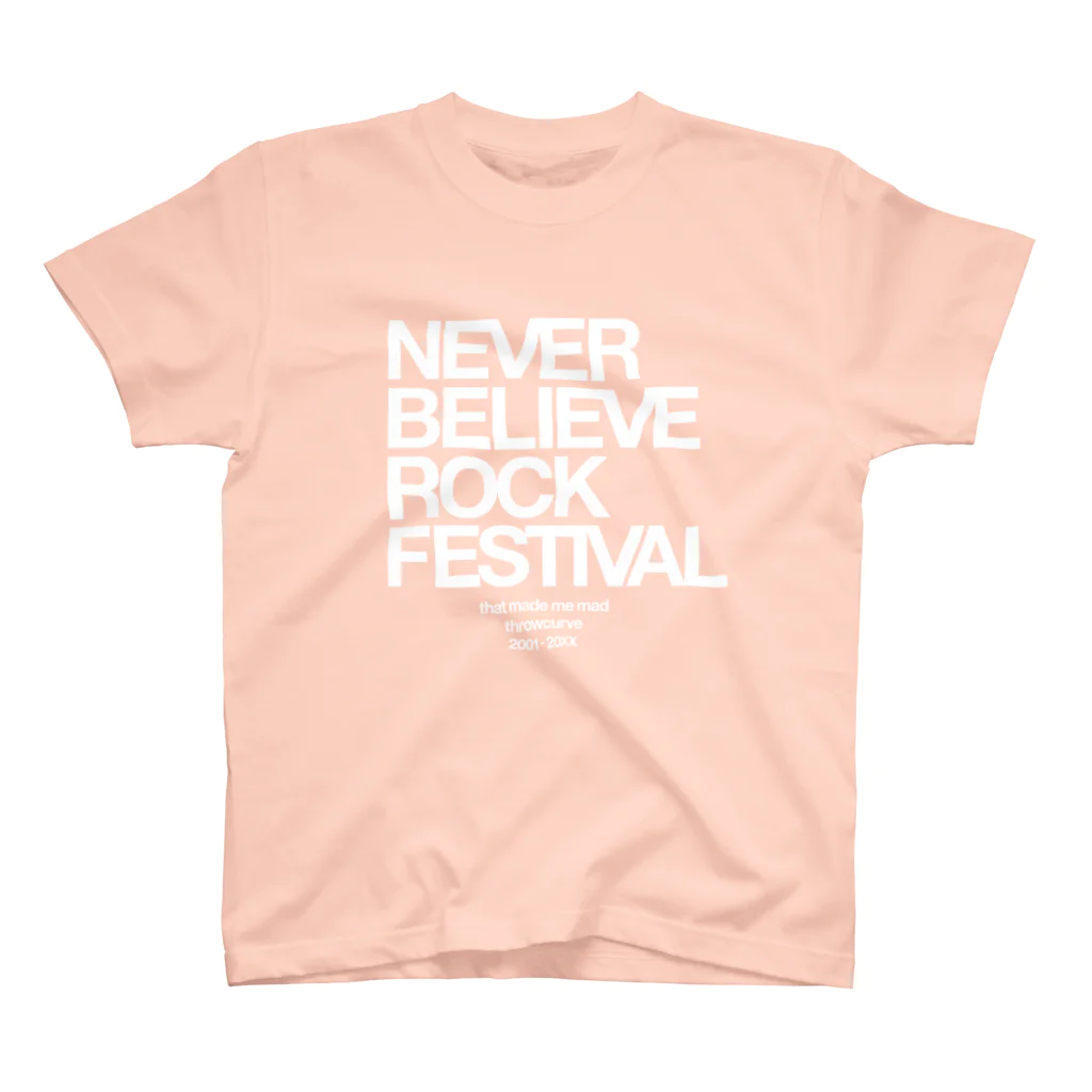 throwcurve（スロウカーヴ）のthrowcurve / ネヴァービリーヴロックフェスティヴァル（旧デザイン） Regular Fit T-Shirt