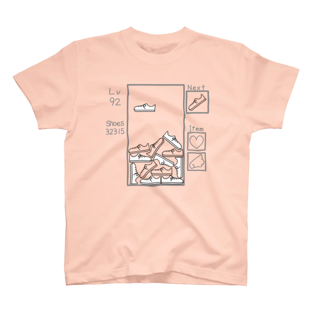 シューズのくつパズルLv.92（ホワイトシューズ） スタンダードTシャツ