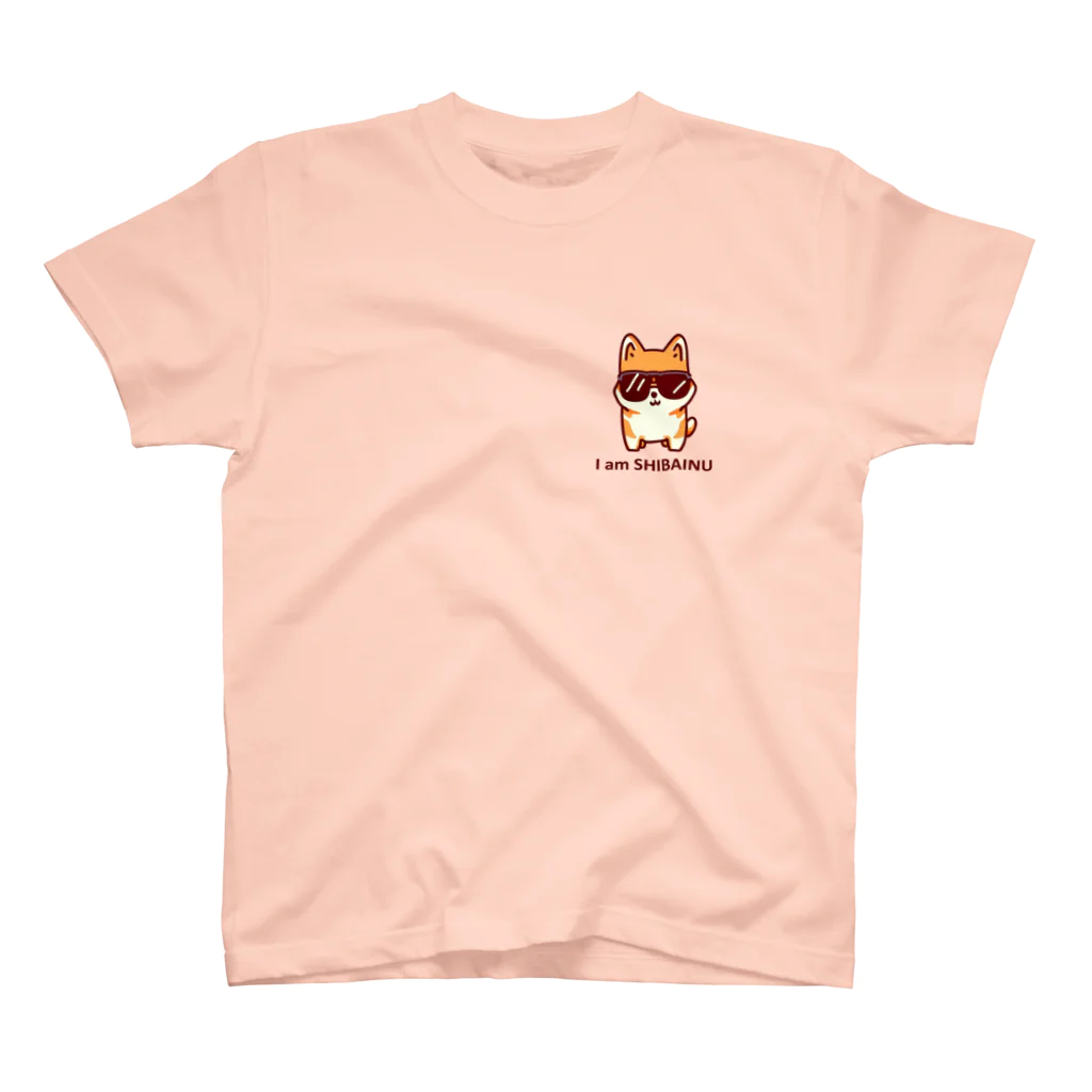 Four_Seasons_PJのI am SHIBAINU サングラスでキメたつもりの柴犬さん スタンダードTシャツ