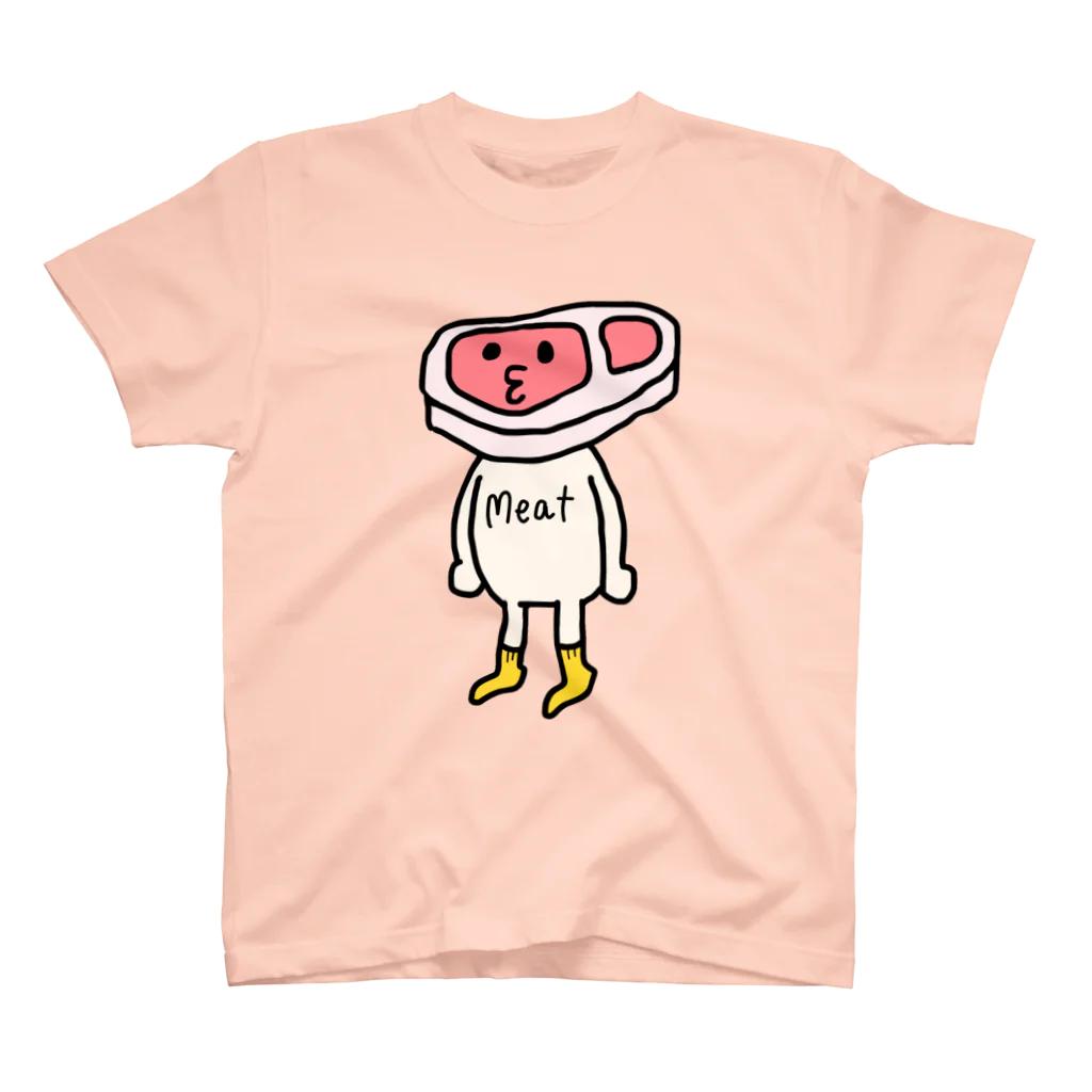 鹿骨-SHIKACOTTSU-のMeatくん。 スタンダードTシャツ