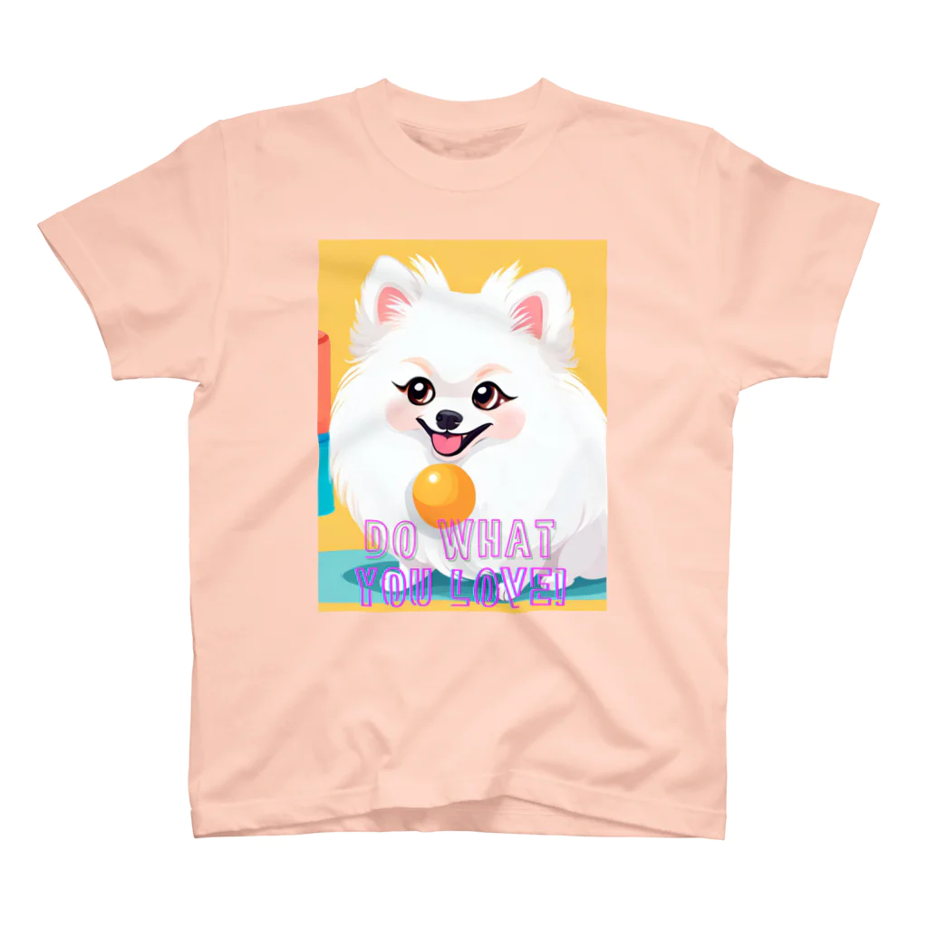 Pom-Dog'sの清楚系白ポメ　ポメ子 Regular Fit T-Shirt