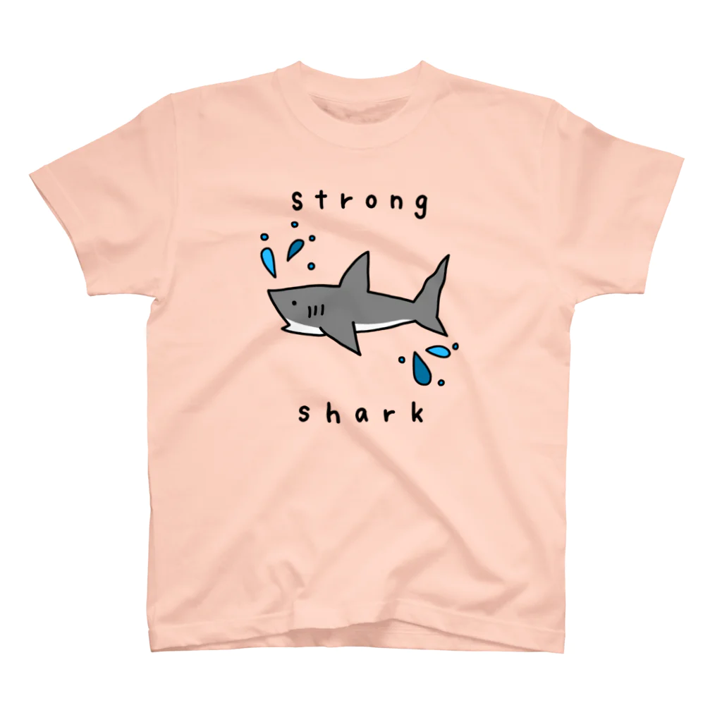 強いサメの水飛沫な強いサメ スタンダードTシャツ