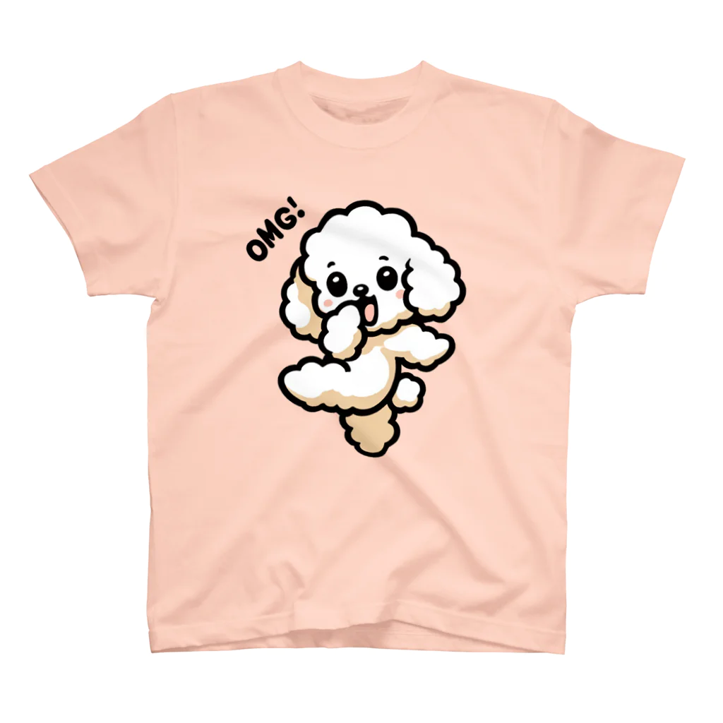 OMG DOG 【オーマイガ ドッグ】のOMG DOG オーマイガ！トイプードルのぷぷる スタンダードTシャツ