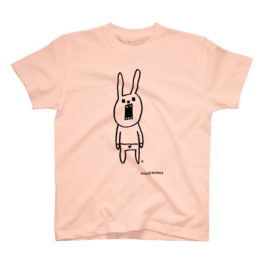 ウサギのウー by NIKUQ WORKSのウサギのウーのシンプルさん スタンダードTシャツ