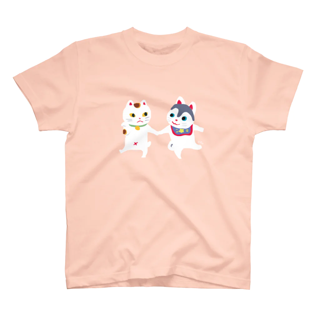 おばけ商店のTOYTOY＜犬張り子と招き猫＞ スタンダードTシャツ