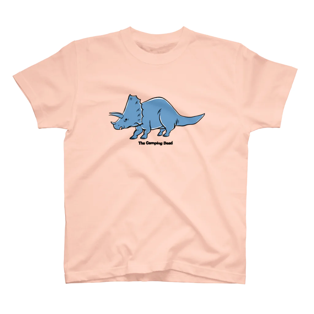 The Camping Deadの恐竜トリケラトプス スタンダードTシャツ