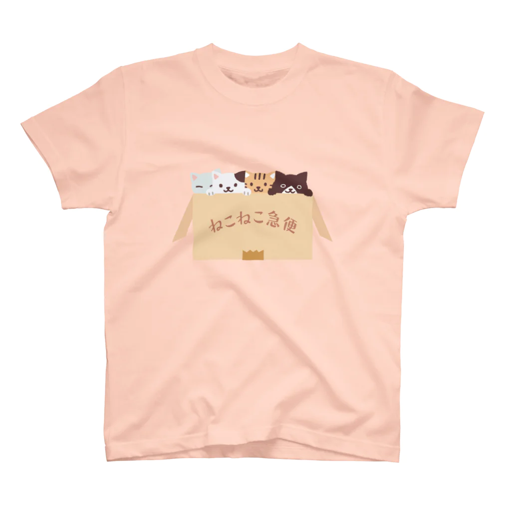 あずき缶のねこねこ急便 Regular Fit T-Shirt