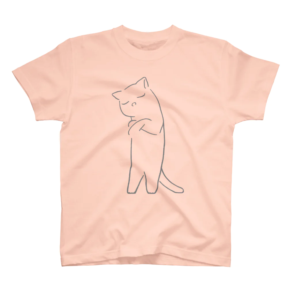 朝だの考えるネコ　灰線 Regular Fit T-Shirt