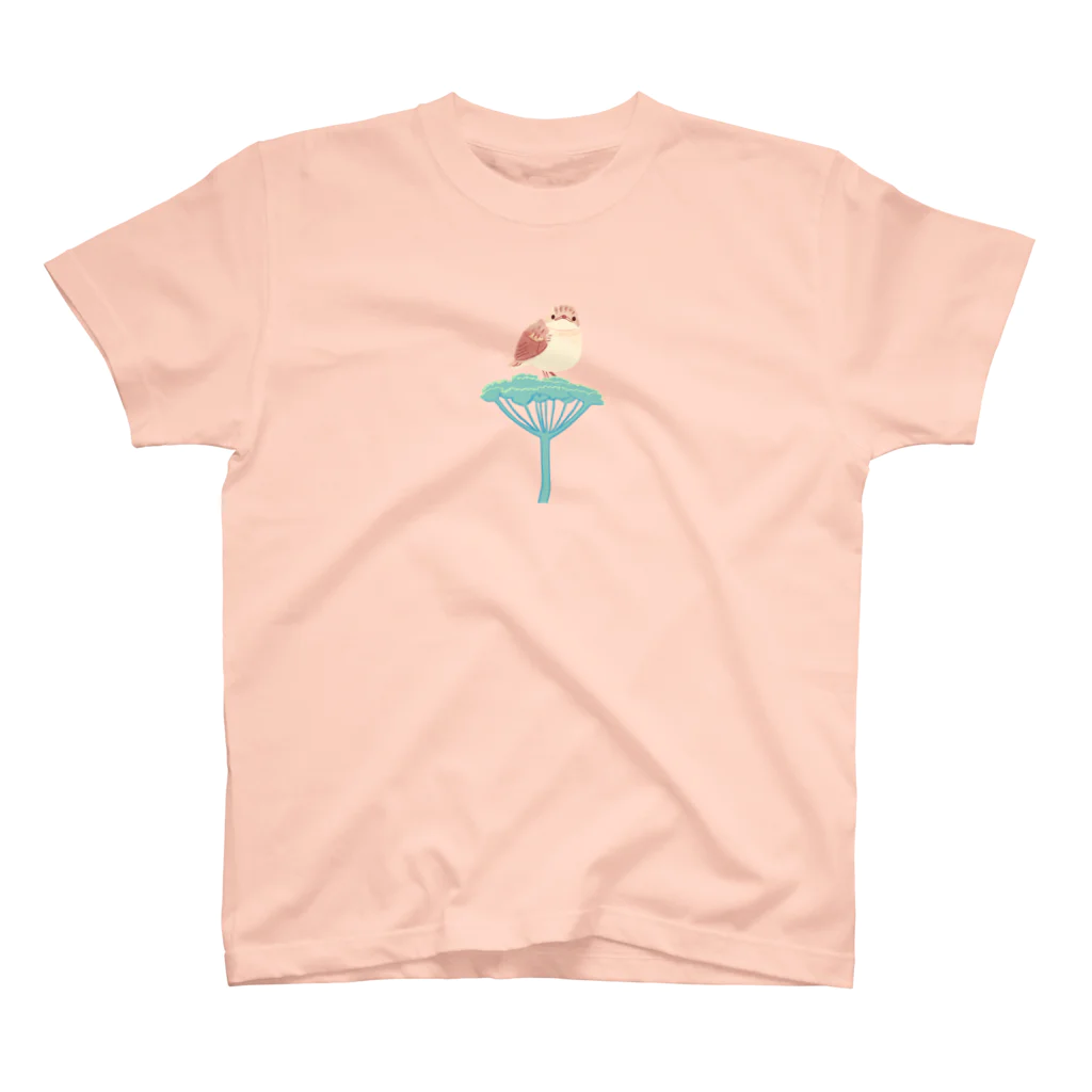 piro piro piccoloのノビタキのヒナ（color） スタンダードTシャツ