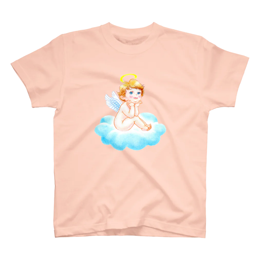  Pastel Design Art 天使のお部屋の夢見る子天使 スタンダードTシャツ