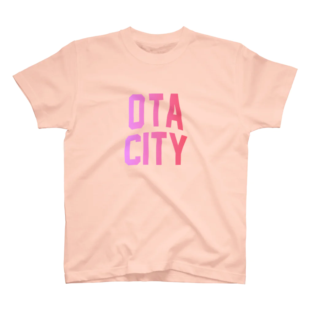 JIMOTO Wear Local Japanの太田市 OTA CITY ロゴピンク スタンダードTシャツ